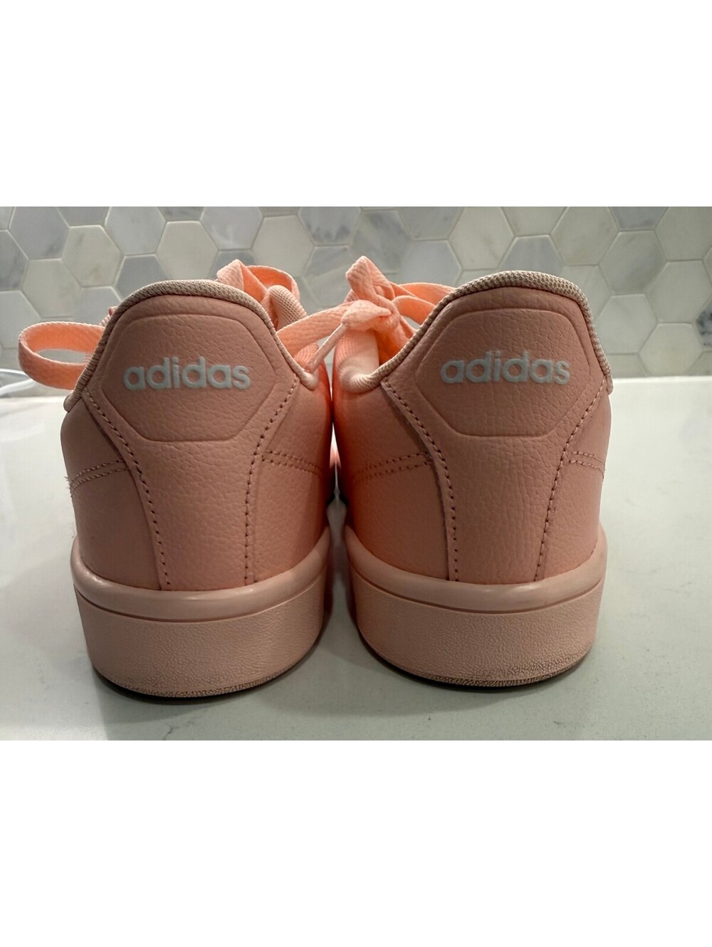Adidas Neo Cloudfoam Coral Pink Sneakers Size 8.5 - Picture 4 of 7